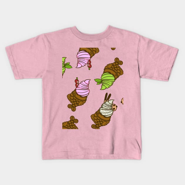 Taiyaki Golden Fish Cones! Kids T-Shirt by Purple_Sols